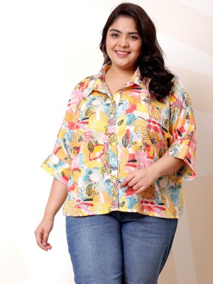 Athena Ample Casual Printed Women Yellow Top