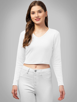 Dream Beauty Fashion Casual Solid Women White Top