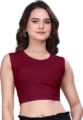 Dholakiya Empire Vibe LLP Casual Self Design Women Maroon Top