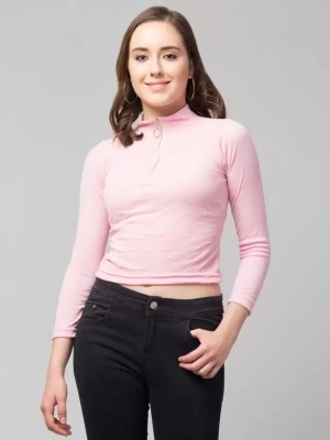 Fashion Passion India Casual Solid Women Pink Top