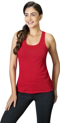 Lyra Casual Solid Women Red Top