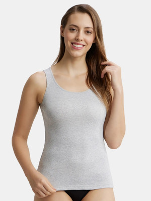 JOCKEY Casual Sleeveless Solid Women Grey Top