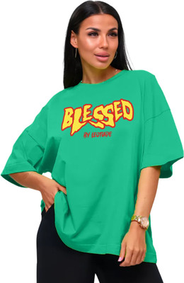Leotude Printed Women Round Neck Multicolor T-Shirt