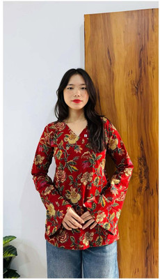 sonafashion Casual Printed Women Red Top