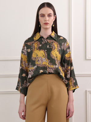 PURVAJA Casual Printed Women Multicolor Top