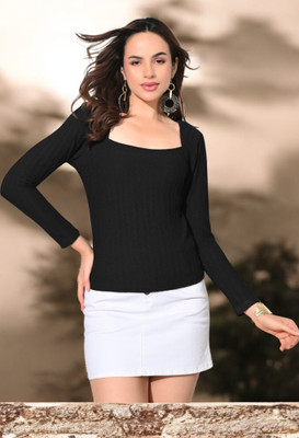 Arbiter Collection Casual Printed Women Black Top