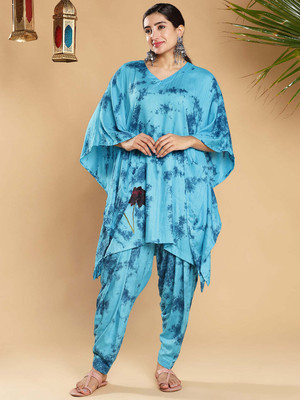 LetsDressUp Printed Rayon Women Kaftan