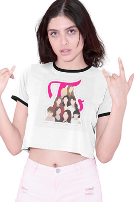 Pinklips Shopping Casual Printed Women White Top