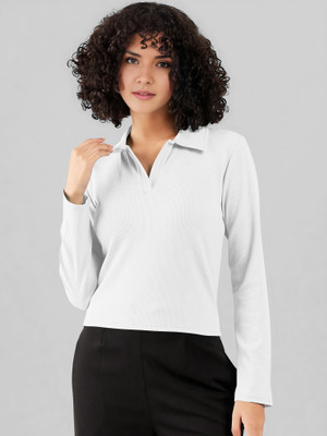 Kashonaa Casual Solid Women White Top