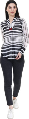 TSM Casual Polka Print Women White, Black Top