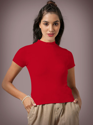 NAVYANKAA Casual Self Design Women Red Top