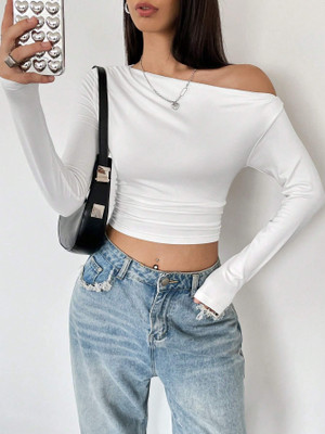 Istyle Can Casual Solid Women White Top