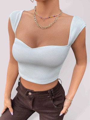 Theasvolks Beach Wear Solid Women Black Top