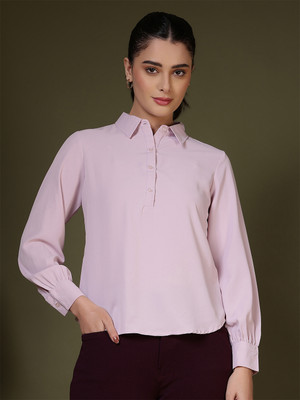 all about you Formal Solid Women Pink Top