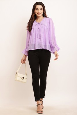 JuglyGirls Casual Lace Women Purple Top