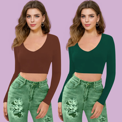 Dream Beauty Fashion Casual Solid Women Green Top