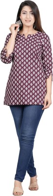 PHFashion Formal Printed Women Purple, White Top