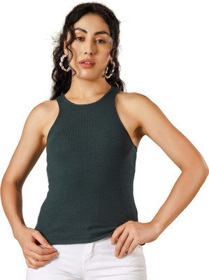 BlueFicus Casual Solid Women Grey Top