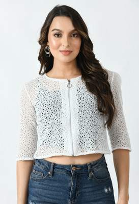 Rayware Casual Self Design Women White Top