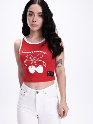 Kook N Keech Casual Printed Women Red Top