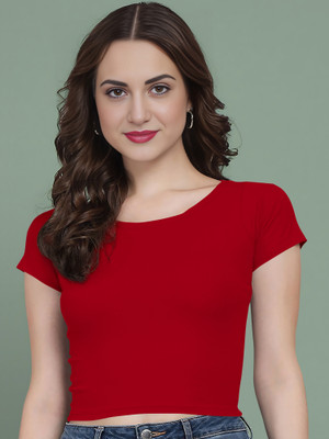 Kashonaa Casual Self Design Women Red Top