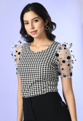 SAKSHI TRADER Party Solid Women Multicolor Top