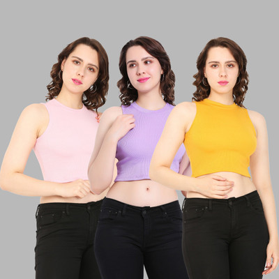 DIAZ Casual Solid Women Multicolor Top