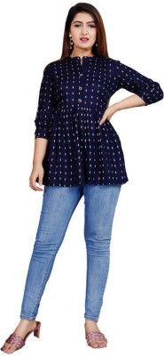 NUPITAL Casual Printed Women Blue Top