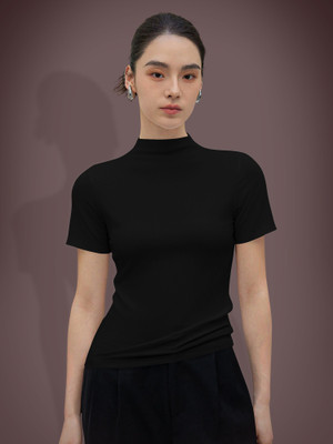 Dream Beauty Fashion Casual Solid Women Black Top