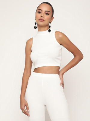 Sugathari Casual Solid Women White Top