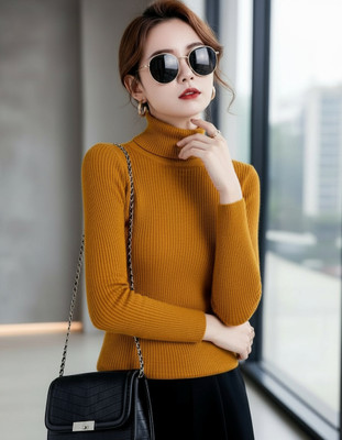 SABAFASHIONSTS Casual Solid, Self Design Women Yellow Top