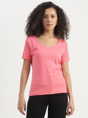 United Colors of Benetton Casual Self Design Women Pink Top