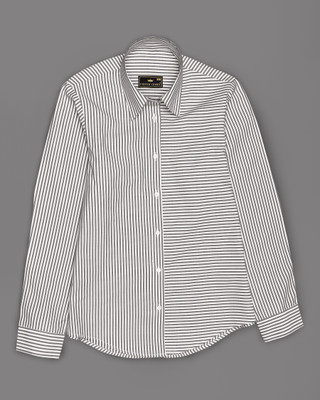 french crown Casual Striped Women White Top