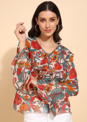 FashFun Casual Printed Women Multicolor Top