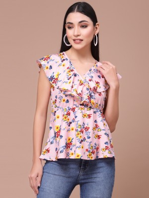 Oomph! Casual Printed Women Pink Top