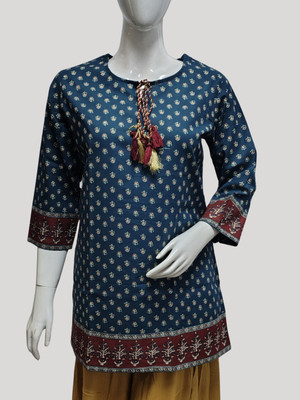 VEDANA Casual Printed, Ethnic Motifs Women Dark Blue, Maroon Top