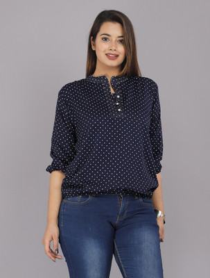 BM enterprises Casual Printed Women Blue Top