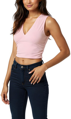 Glitchez Casual Solid Women Brown Top
