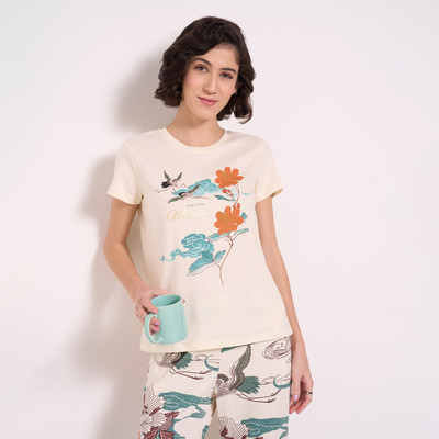 Dreamz by Pantaloons Casual Printed Women White Top