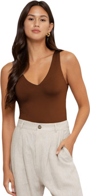 SIGHTBOMB Party Solid Women Brown Top