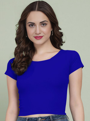 Kashonaa Casual Solid Women Blue Top