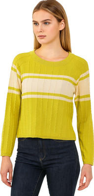 Icw Casual Color Block Women Yellow Top