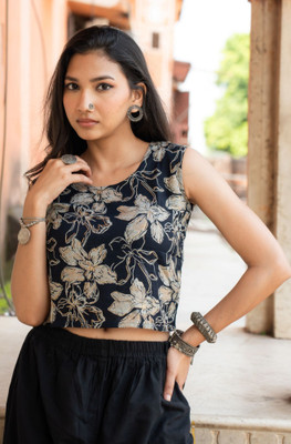 JYOTISHA Party Floral Print Women Blue Top