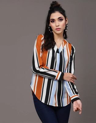 Selvia Casual Striped Women Multicolor Top