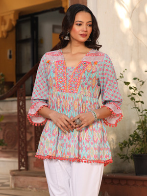 Juniper Casual Printed Women Multicolor Top