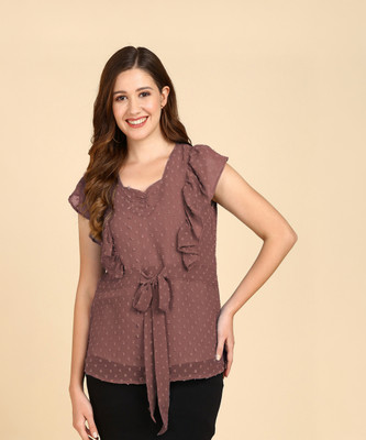 Prettify Casual Self Design Women Multicolor Top