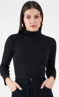 TrendyAura Casual Solid Women Blue Top