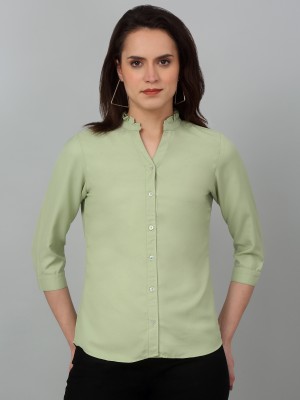 CANTABIL Casual Solid Women Green Top