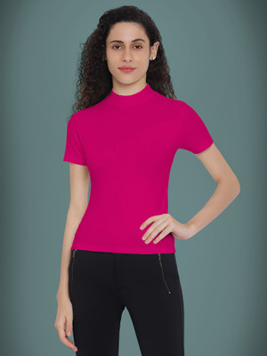 Kashonaa Casual Solid Women Pink Top