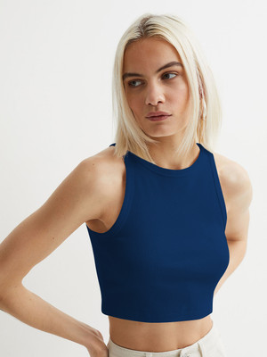 METRONAUT Casual Self Design Women Blue Top